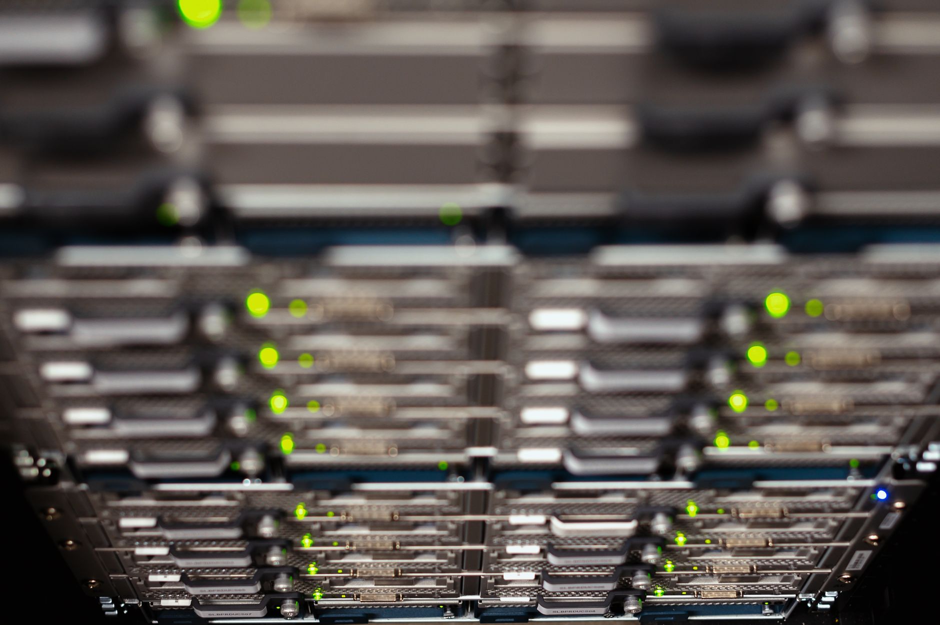 Digital server rack farm representing AI growth