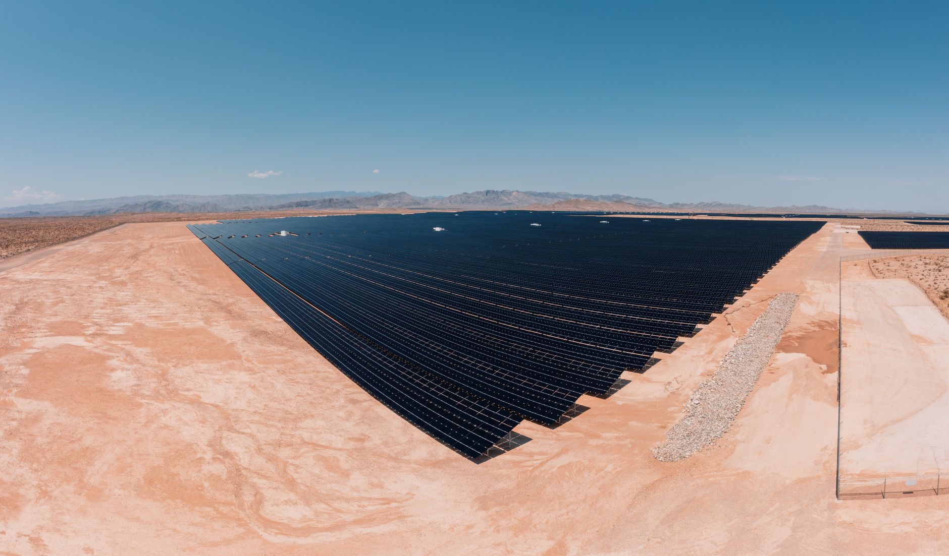 Solar power panels in Rajasthan desert